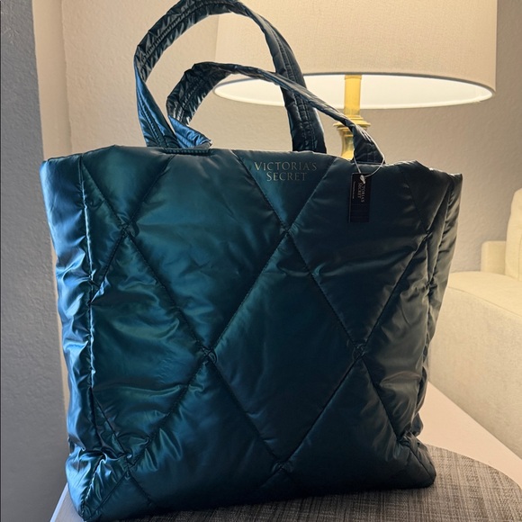 Victoria's Secret Handbags - Victoria's Secret Teal Quilted Tote